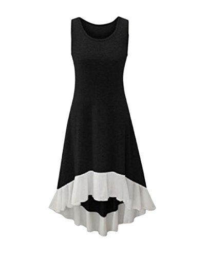 เดรสแขนสั้นless เดรสลำลอง เดรส(dress)es comfy