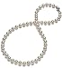 HinsonGayle AAA Handpicked 7.5-8.0mm White Round Freshwater Cultured Pearl Necklace Silver-18 in length
