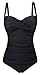 AnniBlue Women Elegant 50’s Pin Up One Piece Swimsuit Monokinis