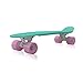 Skatro Mini Cruiser Skateboard. 22x6inch Retro Style Plastic Board Comes Complete