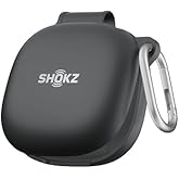 Protective Cover for Shokz OpenFit 2+ Headphones Charging Case (Black) - Water Resistant Case, Durable, Scratch Resistant, Lightweight Plastic Cover-(Headphones or Charging case not Included
