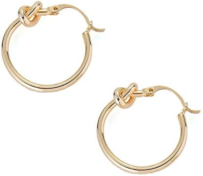 MYANAIL Minimalist Knot Circle Hoop Earrings Classic Women's Earrings Jewelry