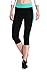 Neonysweets Womens Yoga Capri Tights Running Fitness Pants Leggings Black Aqua M