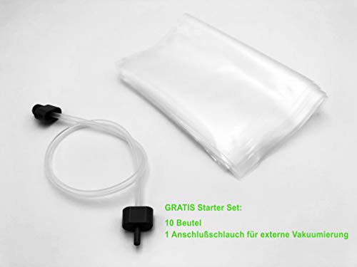 Vakuumierer für Lebensmittel VacuNo.1 - VACU Basic – Sous Vide - inklusive 10 Folienbeutel und Schlauch – Bild 5