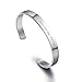 Personalized Stainless Steel Mirro Polished Cuff Bracelet -Free Engraving (Metal)