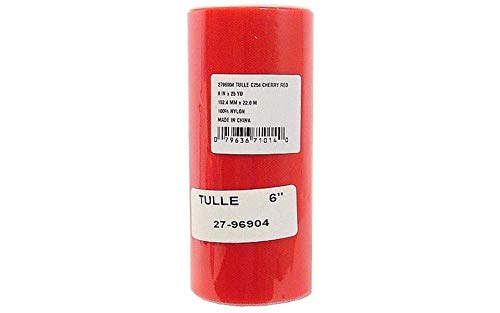 Offray Tüll-Bastelband, 15,2 cm x 22,7 m Spule, Kirschrot