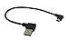 CERRXIAN 9Inch Mini USB Cable Combo Mini USB Right Angle & Left Angle Male to USB Type A 2.0 Left Angle Male Data Sync and Charge Cable (Black)(2Pack) L