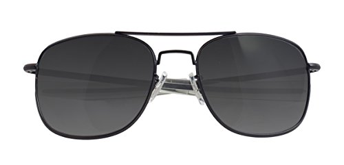 HUMVEE HMV-52B-BLACKPolarized Bayonette Style Military Sunglasses with Gray Lenses and Black Frame, 52mm
