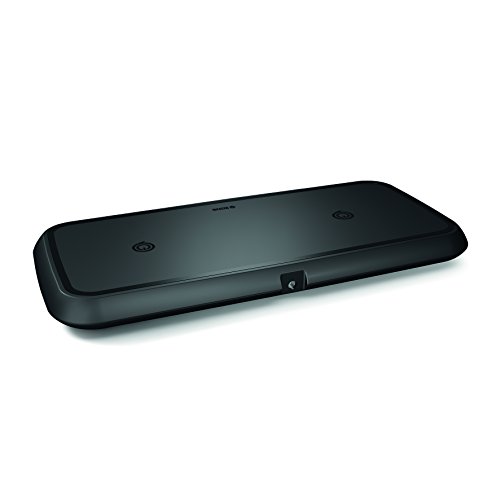 ZENS Dual Wireless Phone Charging Pad | Qi Charging Pad with 2X 10 Watt Power Output | Supports Samsung Fast Charging | Works Qi Enabled Devices | Includes AC/DC Adapter | Black