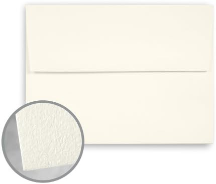 CRANE'S LETTRA Pearl White Envelopes - A6 (4 3/4 x 6 1/2) 32 lb Writing Lettra 100% Cotton 200 per Box
