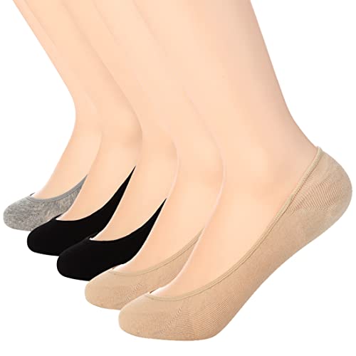 Toes Home No Show Socks Womens, Ultra Low Cut Liners Non Slip Footies for Flats Hidden Invisible Boat Summer 3 to 8 Pairs