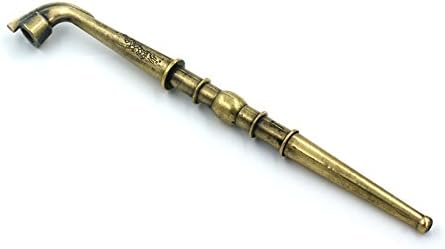 ACVC Brass Pipe Old Dry Pipe Pot Thickened Dry Rod Decoration Copper with 3 in 1 Smoking Pipe Stainless Steel Cleaner Cleaning Tool
