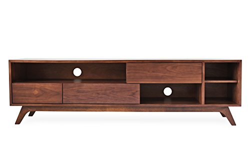 Edloe Finch PIPER Mid-Century Modern TV Stand, Cabinet with Storage, Walnut