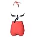 Losorn Women Pinup Rockabilly Vintage High Waist Bikini Swimsuit Swimwear