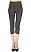 VIV Collection Plus Size Printed Brushed Capris (Charcoal Gray)