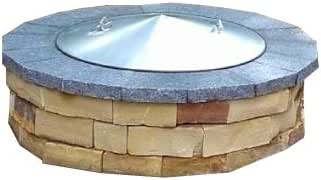Amazon Com 42 Diameter Round Stainless Steel Metal Fire Pit Spark Screen Cover Lid Top Garden Outdoor