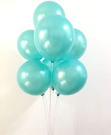 12Inch Quality Latex Balloon Party Decoration for Birthday and Events Celebration yuqinBB (Tiffany Blue)