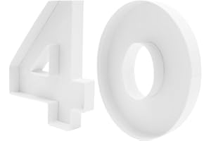 DYLCYPHERIA 9inch Cardboard Number Fillable Paper Mache Sweet Candy Treat Tray Birthday Anniversary Decorative Box (40)