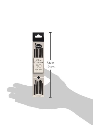 Global Art Materials Coates Artist Willow Charcoal Assorted 30 Sticks (1004)