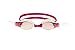 AqtivAqua Kids Swim Goggles Swimming Goggles for Kids Youth Childrens Boys Girls - Mirror Lenses (FuchsiaSock - Red/White color)