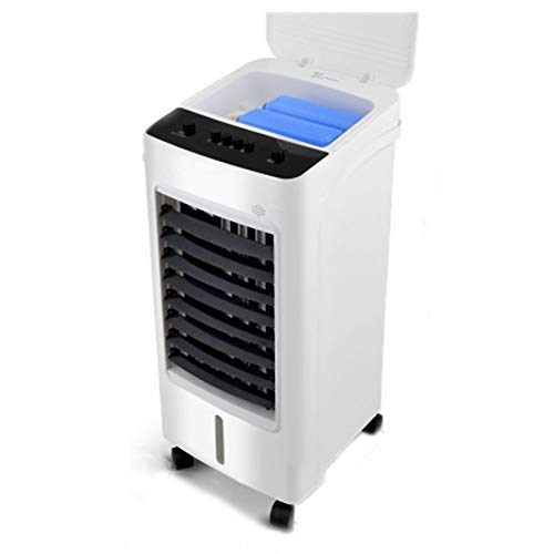 DYR Portable Mobile Single-Cooled Air Conditioner Fan, Home Mini Evaporative Coolers Humidifier Air Conditioner Cooling Fan with 4 Universal Wheels-Remote Control
