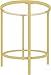 Spatial Order Round Metal Accent Table Glass Top, Gold K7143-J014