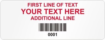Custom Label With Barcode, 0.75" x 2", Gold Polyester Labels (Metallized Mylar), 100 Labels / pack