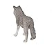 Buorsa 2 pcs Gray Nature Wild Wolf Cute Animal Model Figurine Action Figures Kids Playset Toy
