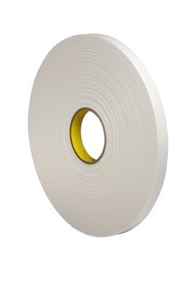 3M 4104 White Single Sided Foam Tape 