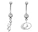 Licensed Browning Charm Belly Button Ring & Mossy Oak Belly Ring Set