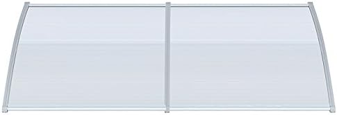 Canopy Outdoor,Window Door Canopy Patio Porch Awning Shelter Cover PC Polycarbonate Sheet (80ร240)