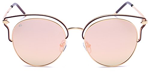 PRIVÃ‰ REVAUX â€œThe Heartbreakerâ€ Handcrafted Designer Cat-Eye Polarized Sunglasses For Women (Gold)