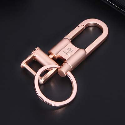 Amazon キーホルダー メンズ キーホルダー おしゃれ キーチェーン キー リング メンズ 専用 キーホルダー カラビナ ダブル キーホルダー 高級車 Rose Gold キーケース キーホルダー 車 バイク