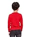 KATKUT Girl Sweater Kids Pullover Sweater Little Kids Crew Neck Cotton Sweater Casual Style Red&White Size 6Y