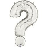 Betallic 40"" Megaloon Balloon Question Mark ? Silver