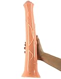 DressLoves Huge Horse Dildo Power Realistic 17.2 Inches Horse Dong With Increasing Size Shaft- Flexible But Firm With Veins For Real Feel With Suction Base.(Nude)