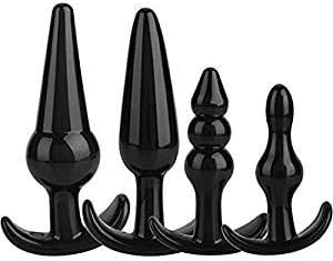 an-âl Bu~tt P~lu~g T-bar Base Kit - Training Toys - Erotic Games Role Play - Womens Stimulator - 4 pcs Beginners Anales Set - Best Idea for Gift to Him - Colorful