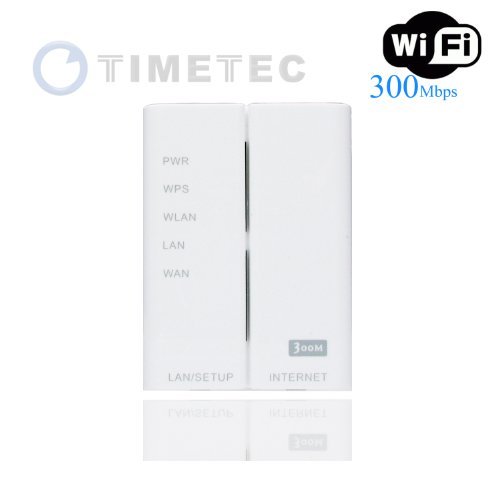 Timetec 4 in 1 300Mbps Wireless N WiFi Travel Mobile Portable Broadband Router, Mini Nano Pocket Size, 2 Ethernet Ports Router/AP/Client/Bridge/Repeater Modes, USB Powered Mini Wrieless Travel Router- White
