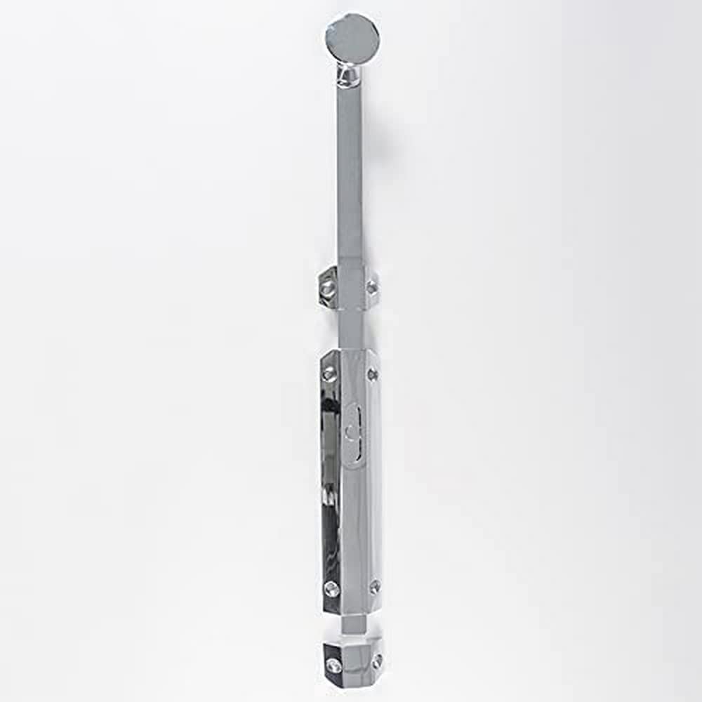 Carlisle Brass AQ82EXCP Surface C/W 2 Extruded & ONE Flat Keeper with 6 INCH Extended Bolt 32MM KNOB, Polished Chrome, 300mm (12")