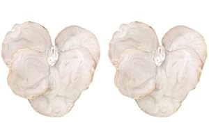 IS4U Vintage Enamel Flower Earrings Boho Charm Butterfly Petal Earrings Chic Crystal Rhinestone Earrings Irregular Petal Statement Earrings Holiday Party Fashion Jewelry