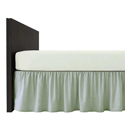 Plain Dyed Poly-Cotton Frilled Bed Base Valance Sheet - Easy Care, In 20 Colours - Machine Washable (Silver, King)