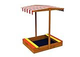TOYSTER'S Wooden Sandbox with Roof | Colorful