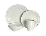Mikasa Swirl 4 Piece Place Setting, White