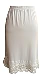 Lucky Love Dress and Skirt Extender with Lace Trim (2X, Cream Scallop Lace)