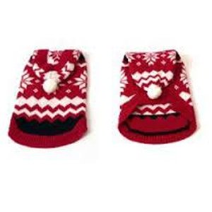 Animate Red Christmas Snowflake Hooded Jumper, 8-inch