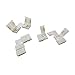 AspenTek 8mm Wide L Shape 90 Degree Right Angle Connector for 3528 Single Color Non-waterproof LED Flexible Strip Lights with 8mm Wide FPC Board, 6 Pack (8mm L Shape Corner Connector)