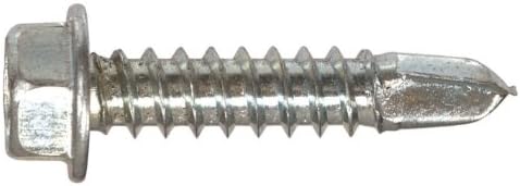 The Project Center 41644 8-18 by 1-1/4 Hex Washer Head Self Drilling Screw