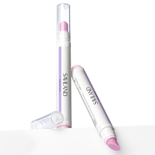 SAVILAND 3 in 1 Cuticle Pen, 2 Pieces Cuticle Scrub Pen for Cuticle Remover and Cuticle Oil with Ceramic Tip for Hair, Chapped and Dry Nails