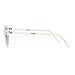 SA106 Retro Clear Frame Keyhole Mirrored Lens Sunglasses Yellow