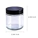 12 pack 4oz 120 ml Empty Clear Glass Cosmetics Jars bottles with White Inner Liners and black Lids.Glass Round Jars Prefect for Cosmetics and Face cream Lotion.